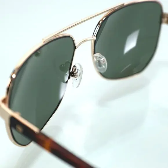 Guess Metal Pilot Aviator Mens Sunglasses - Gold/Green - NWT